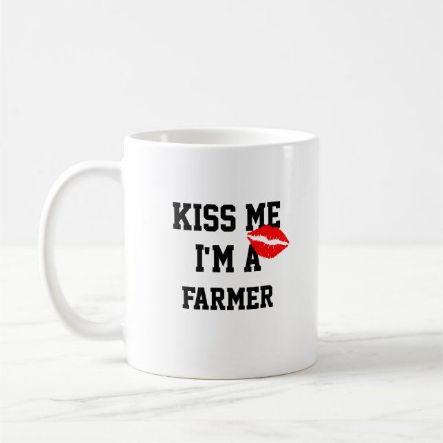 Kiss Me Im A Farmer Mug (Left)