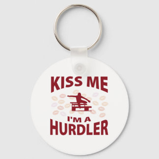 Kiss Me I'm A Hurdler Key Ring