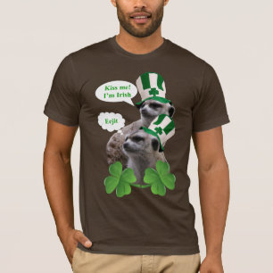 Kiss me I'm a Irish meerkat design T-Shirt