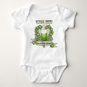 Kiss Me Im A Little Irish Baby T-shirt Baby Bodysuit