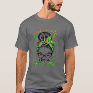 Kiss Me I'm A Paediatrics Nurse Messy Bun St Patri T-Shirt