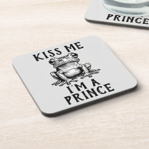 Kiss Me I'm A Prince Beverage Coaster