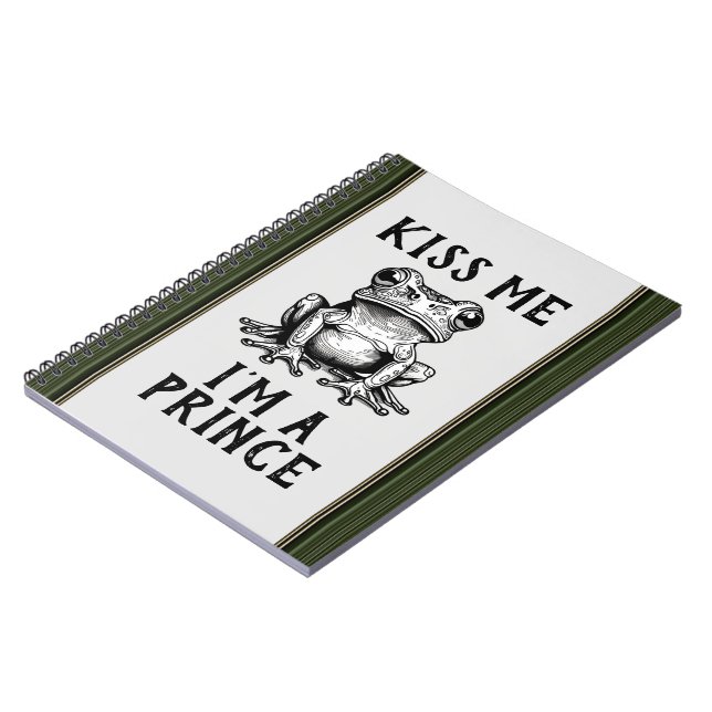 Kiss Me I'm A Prince Notebook (Left Side)