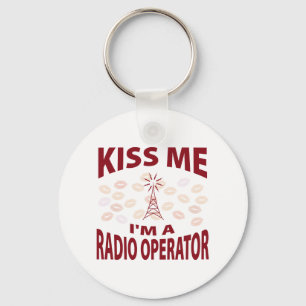 Kiss Me I'm A Radio Operator Key Ring
