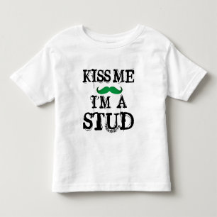 Kiss me I'm a Stud St. Patrick Paddy's Day Boy Top
