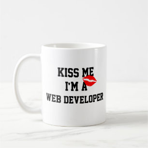 Kiss Me Im A Web Developer Mug