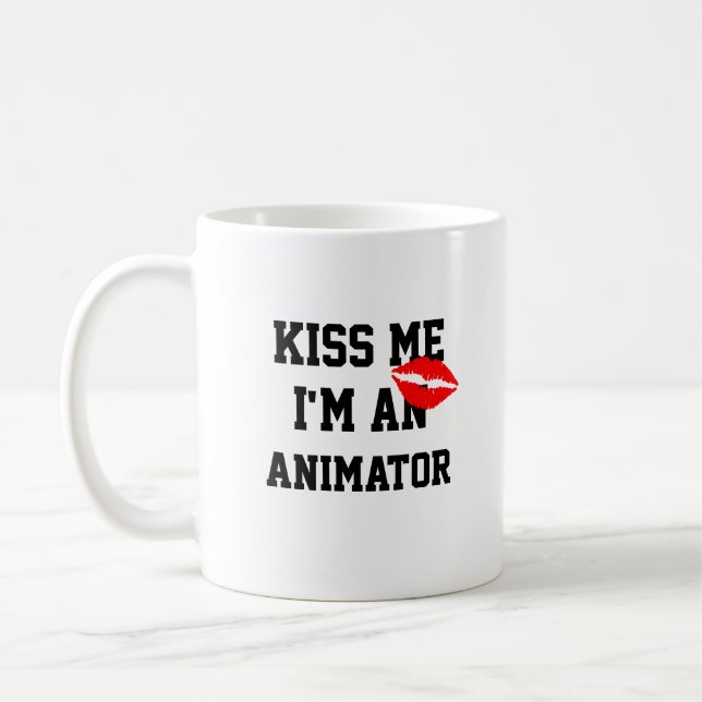 Kiss Me Im An Animator Mug (Left)
