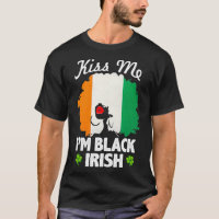 Kiss Me I'm Black Irish St Patrick's Day, African 