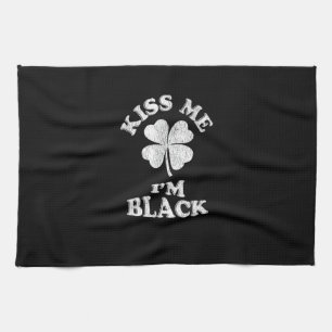Kiss Me I'm Black T-Shirt Tea Towel