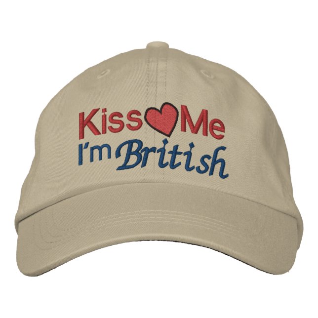 KISS Me I'm British by SRF Embroidered Hat (Front)
