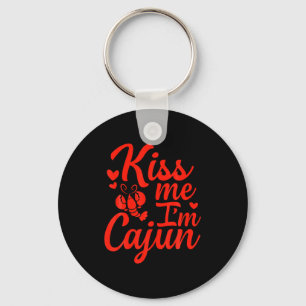 Kiss Me Im Cajun Valentines Day St Patricks Day T Key Ring