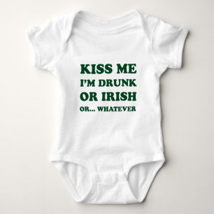 Kiss Me Im Drunk Or Irish Baby Bodysuit