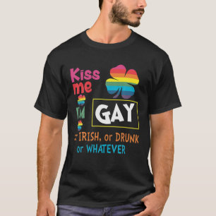 Kiss Me I'm Gay Irish St. Patrick's Day Gay LBGT P T-Shirt