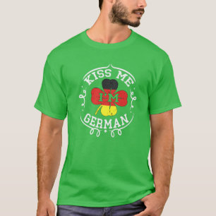 Kiss Me I'm German German Flag St Patrick's Day Gi T-Shirt