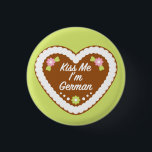 Kiss Me I'm German Gingerbread Heart 3 Cm Round Badge<br><div class="desc">Kiss Me I'm German Gingerbread Heart</div>