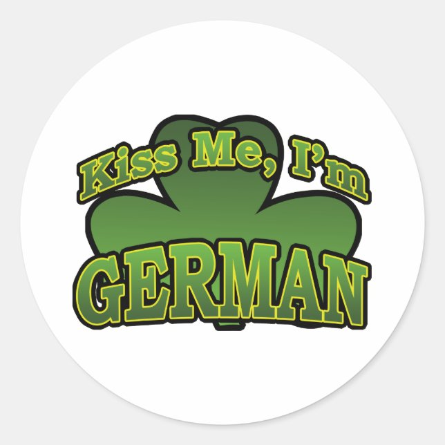 Kiss Me I'm German Sticker (Front)