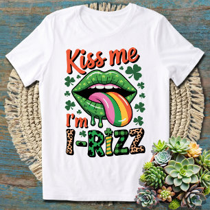 Kiss Me I'm I-Rizz - Funny St. Patrick's Day Pun T-Shirt