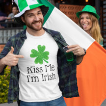 Kiss Me I'm Irish 4 Leaf Clover St Patrick's Day