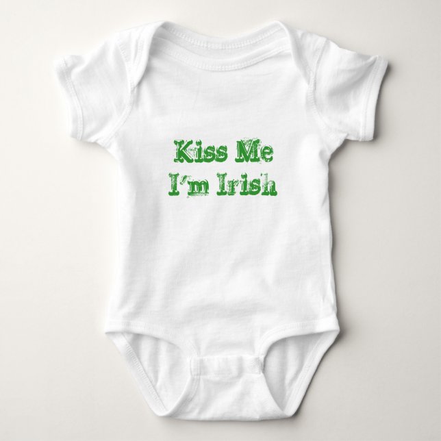 Kiss Me I'm Irish Baby Bodysuit (Front)