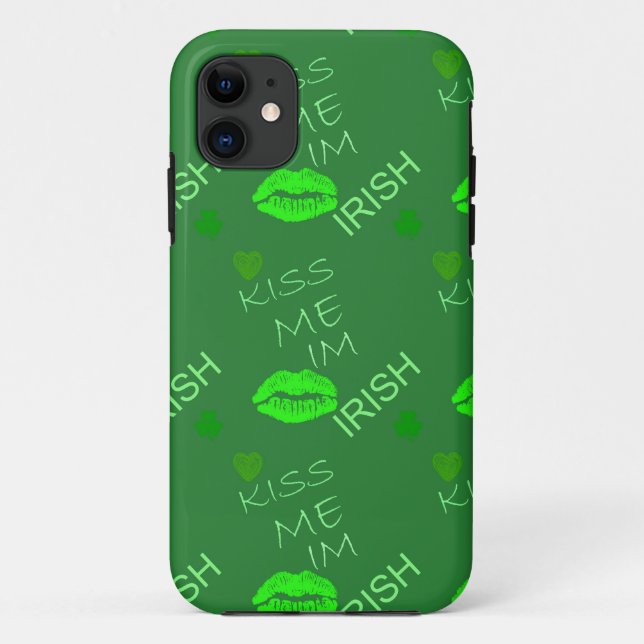 Kiss Me Im Irish Case-Mate iPhone Case (Back)
