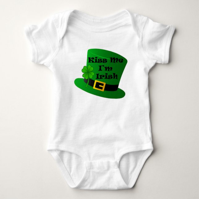 Kiss Me I'm Irish Custom Infant Creeper (Front)