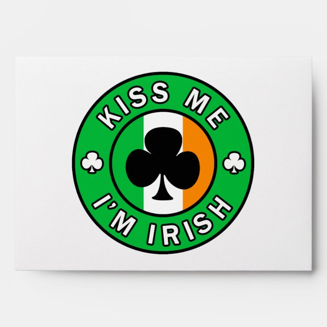 Kiss Me I'm Irish Envelope (Front)