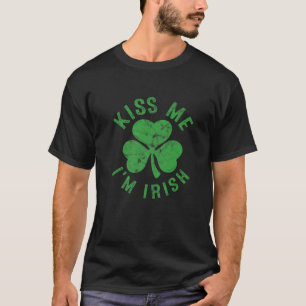 Kiss Me I'm Irish For Girls Women St Patrick's Day T-Shirt