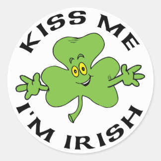 Kiss Me I'm Irish Gift Classic Round Sticker