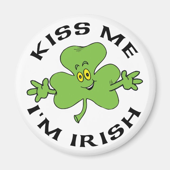 Kiss Me I'm Irish Gift Magnet (Front)