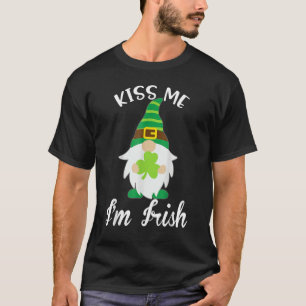 Kiss Me I'm Irish Gnome Shamrock C Saint Patrick D T-Shirt