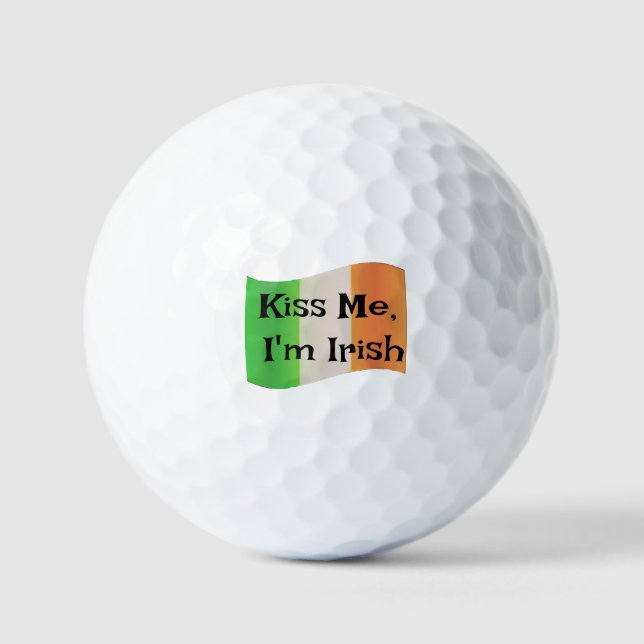 Kiss Me I'm Irish Golf Balls - Funny Custom Gift (Front)