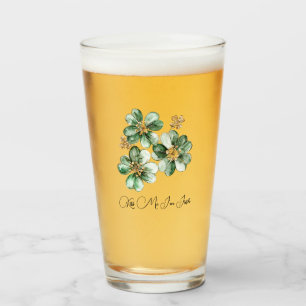 Kiss Me I'm Irish Green Gold St. Patrick's Day Glass
