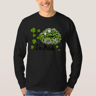 Kiss Me I'm Irish Kiss Lip St Patrick's Day Lucky  T-Shirt
