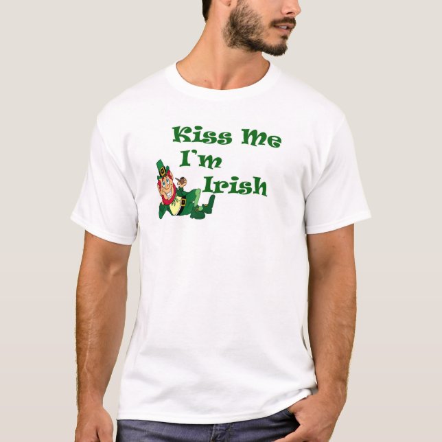 Kiss Me I'm Irish Men's Basic T-shirt (Front)
