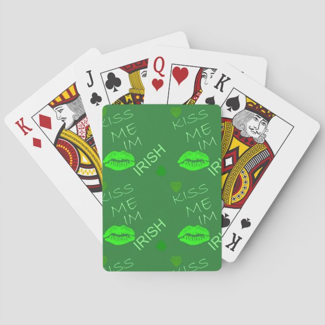 Kiss Me Im Irish Playing Cards (Back)