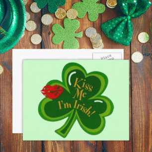 Kiss Me I'm Irish Postcard