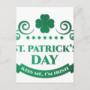 kiss me i'm irish postcard