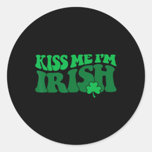 Kiss Me I'm Irish Shamrock1 Classic Round Sticker