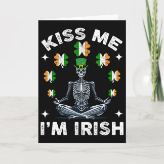Kiss Me I'm Irish Skeleton St Patrick's Day Card
