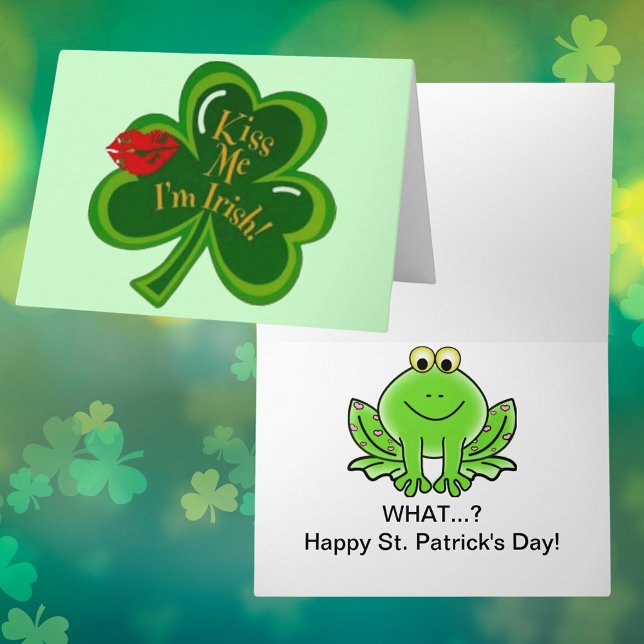 Kiss Me I'm Irish St Paddy Frog Card (Kiss Me I'm Irish St Paddy Frog Card)