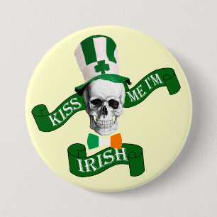 Kiss me I'm Irish St Patrick's day 7.5 Cm Round Badge