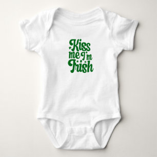 Kiss me I'm Irish St Patrick's Day  Baby Bodysuit
