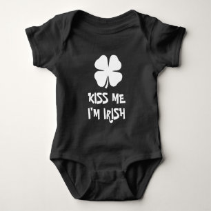 Kiss Me I'm Irish St Patricks Day baby jumpsuit