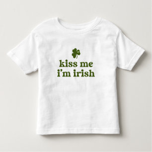 Kiss Me I'm Irish St. Patrick's Day Green Shamrock Toddler T-Shirt