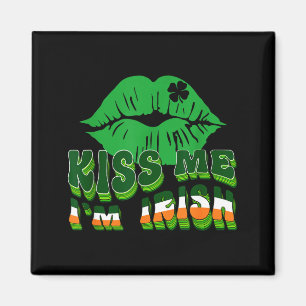 Kiss Me Im Irish St. Patricks Day Lips &amp; Irela Magnet