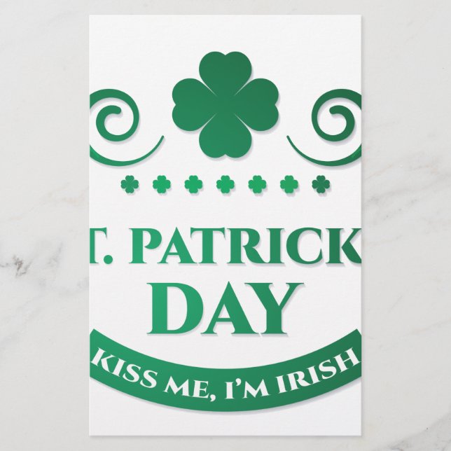 kiss me i'm irish stationery (Front)