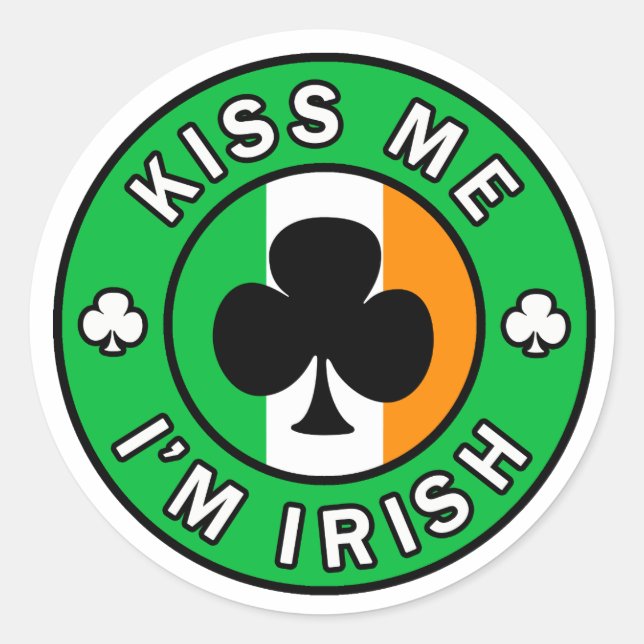 Kiss Me I'm Irish sticker (Front)