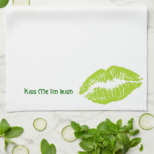Kiss Me I'm Irish Tea Towel