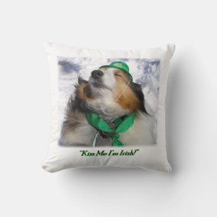 Kiss Me I'm Irish! Throw Pillow