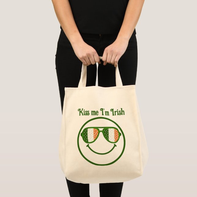 Kiss me I'm Irish tote bag (Front (Product))